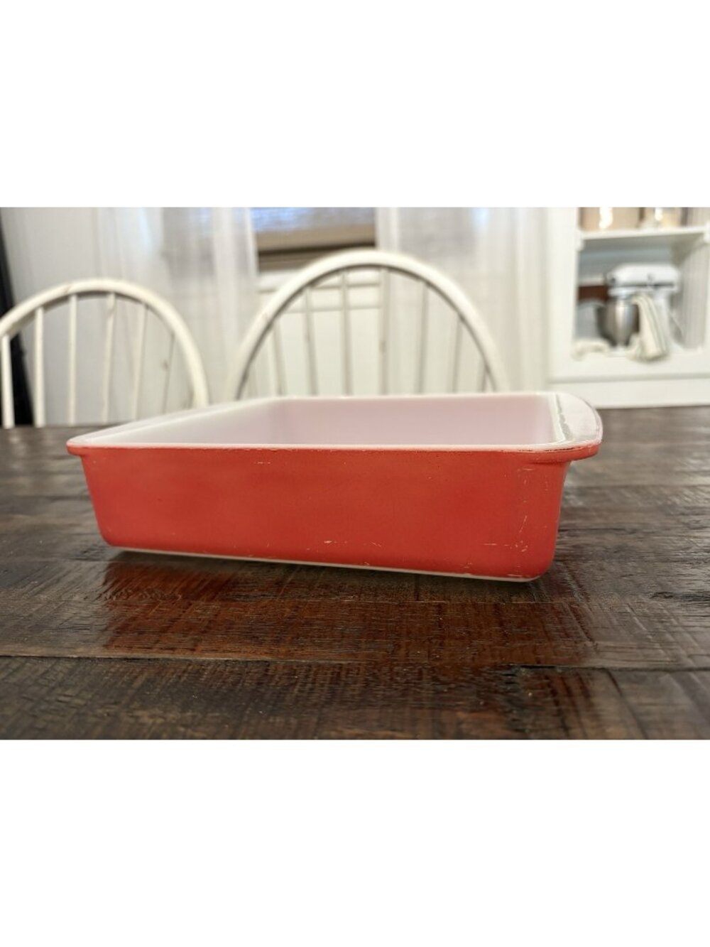 Vintage Pyrex Flamingo Pink Square Casserole Baking Dish D-31